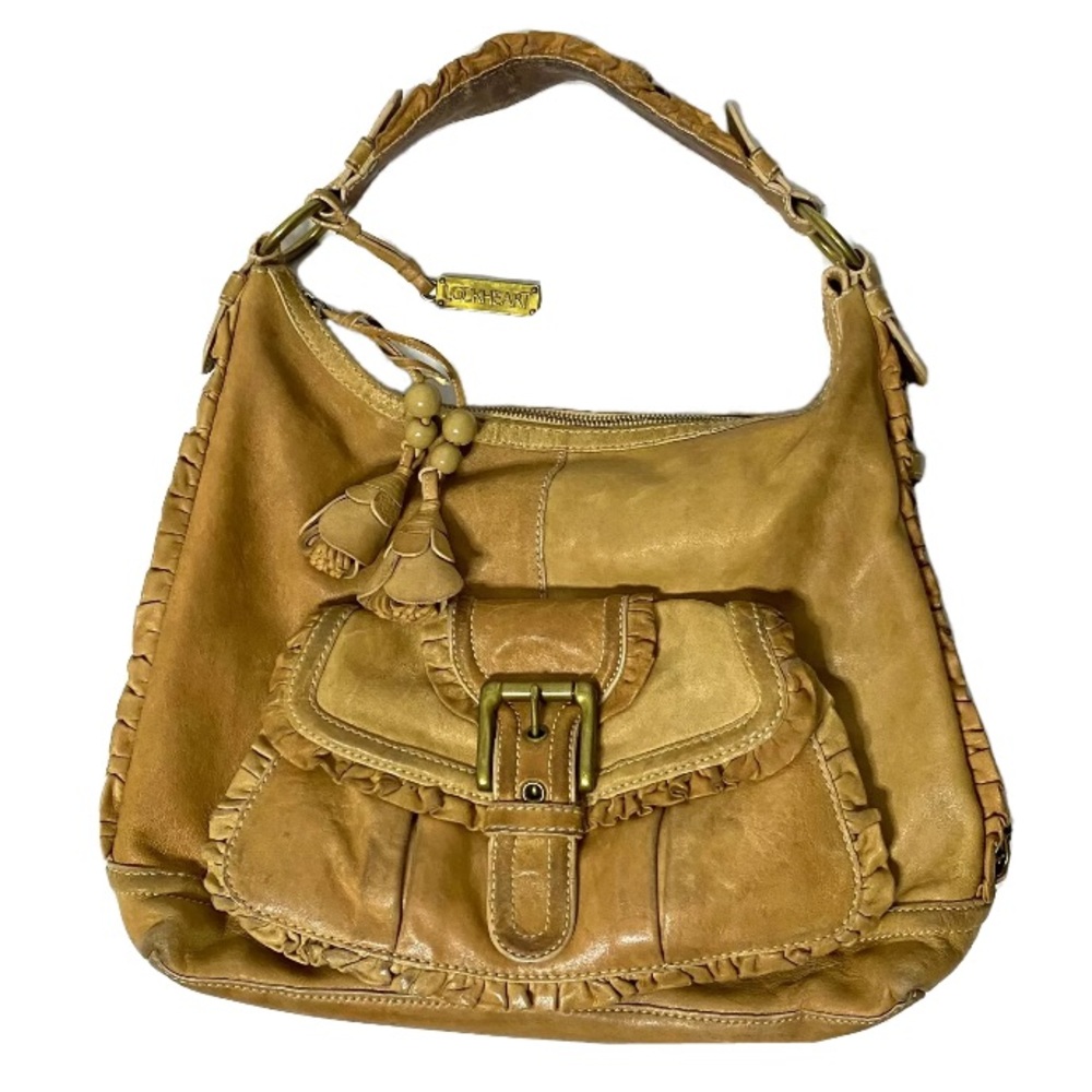 Lockheart Beige Leather Shoulder Bag